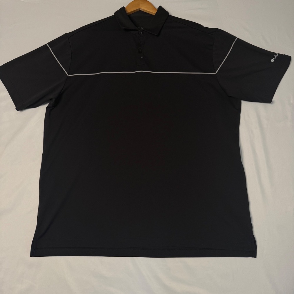 Columbia Men's 2XL Black Omni-Wick Golf Polo Performance Outdoor Shirt